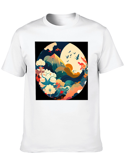 Nature Circle Graphic Tee - Stylish Comfort