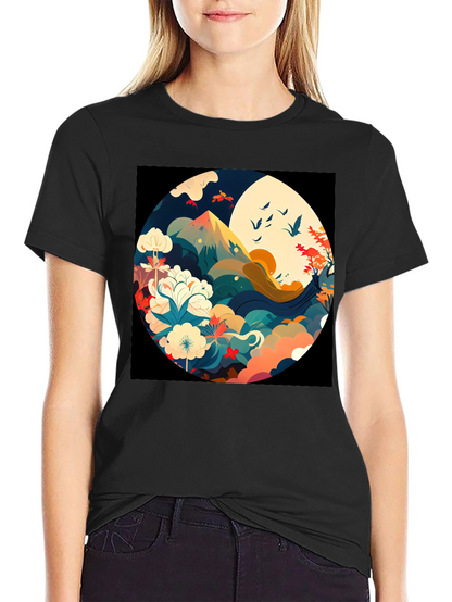 Nature Circle Graphic Tee - Stylish Comfort