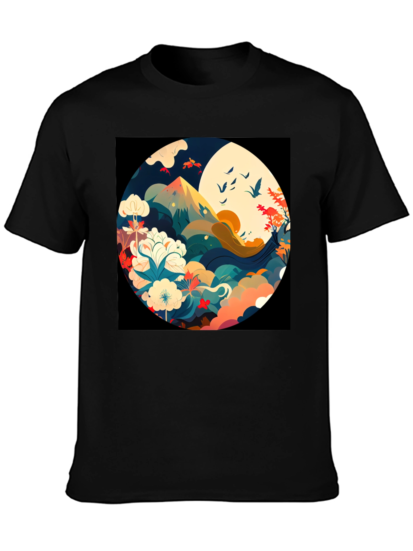 Nature Circle Graphic Tee - Stylish Comfort