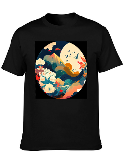Nature Circle Graphic Tee - Stylish Comfort