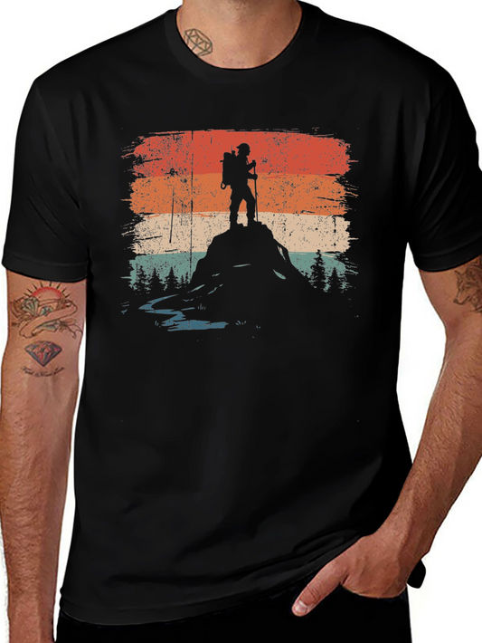 Retro Hiker Graphic Tee - Vintage Style Comfort