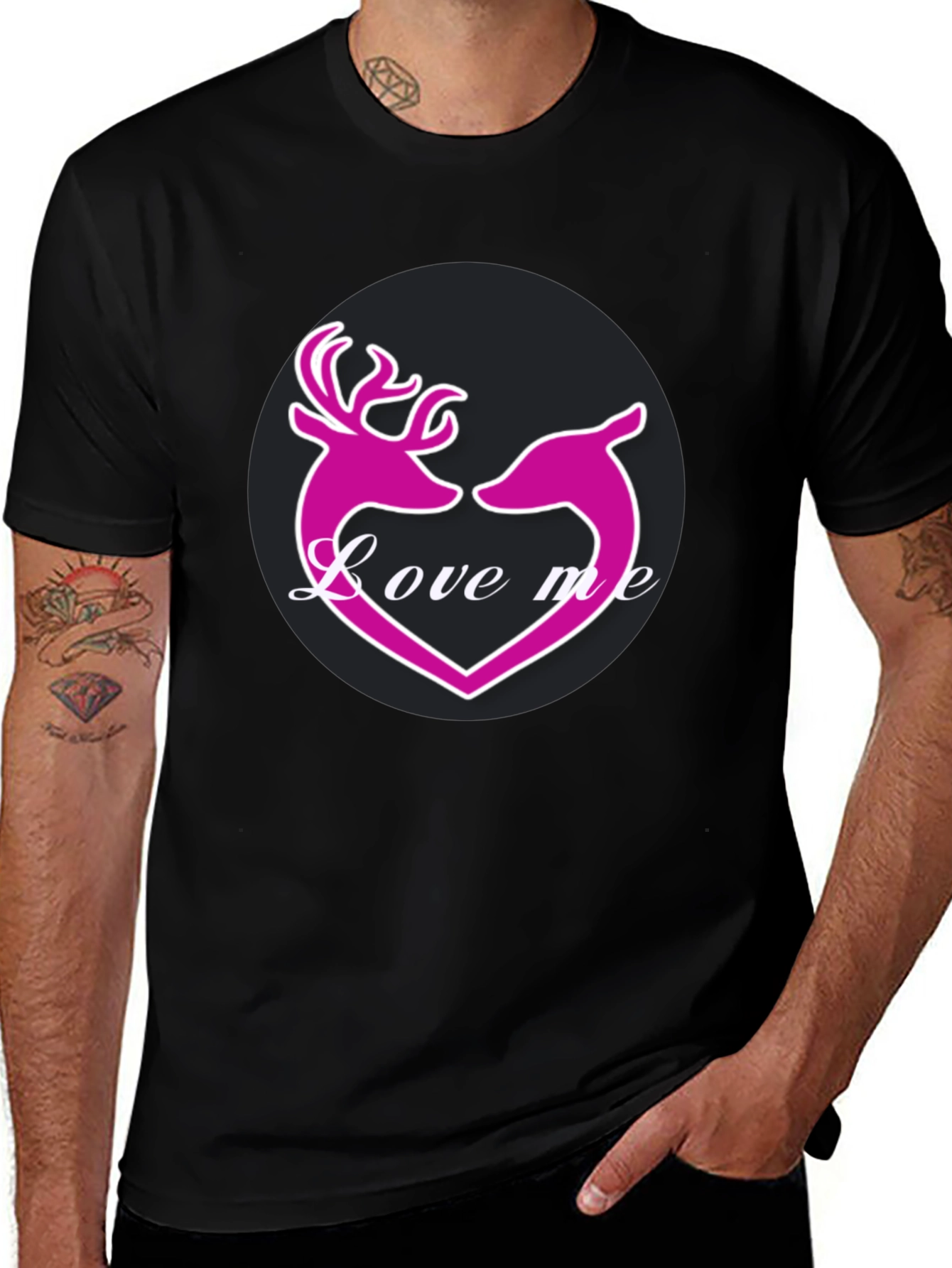 Love Me Deer Heart Graphic T-Shirt