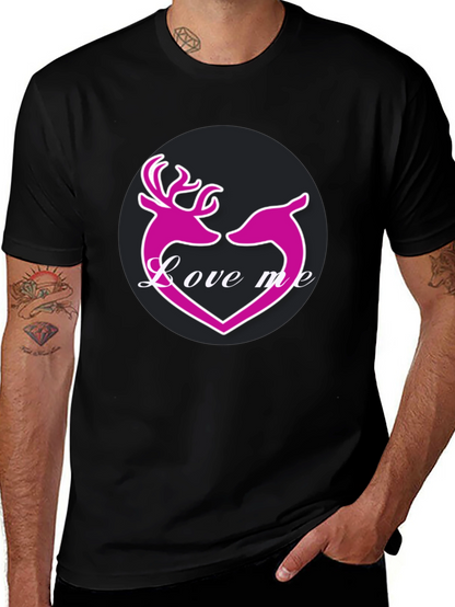 Love Me Deer Heart Graphic T-Shirt