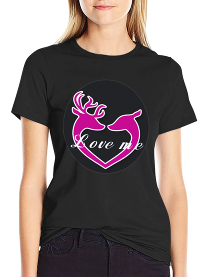Love Me Deer Heart Graphic T-Shirt