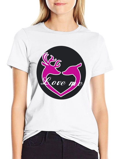 Love Me Deer Heart Graphic T-Shirt