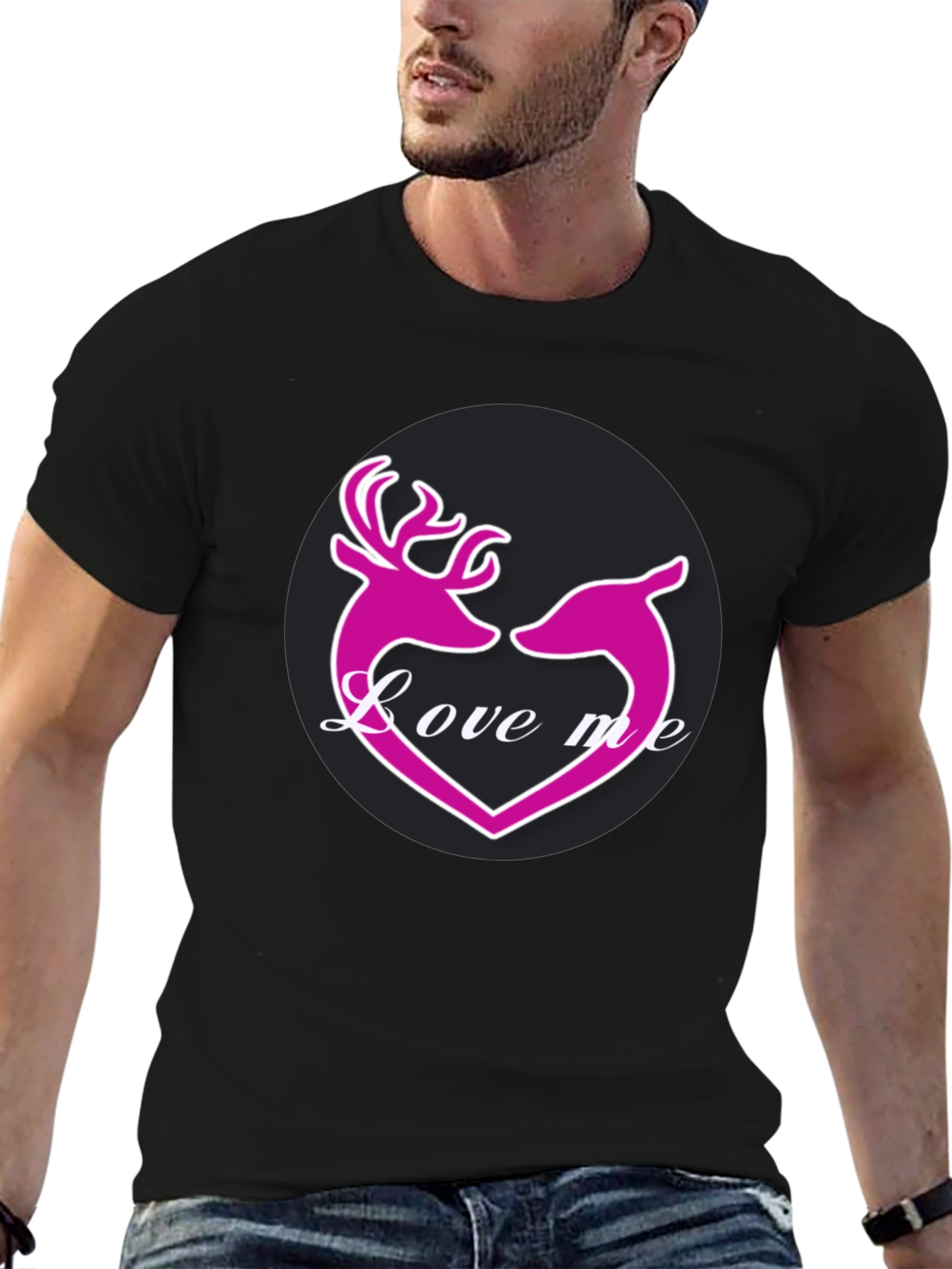 Love Me Deer Heart Graphic T-Shirt