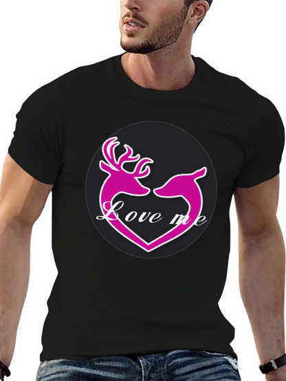 Love Me Deer Heart Graphic T-Shirt