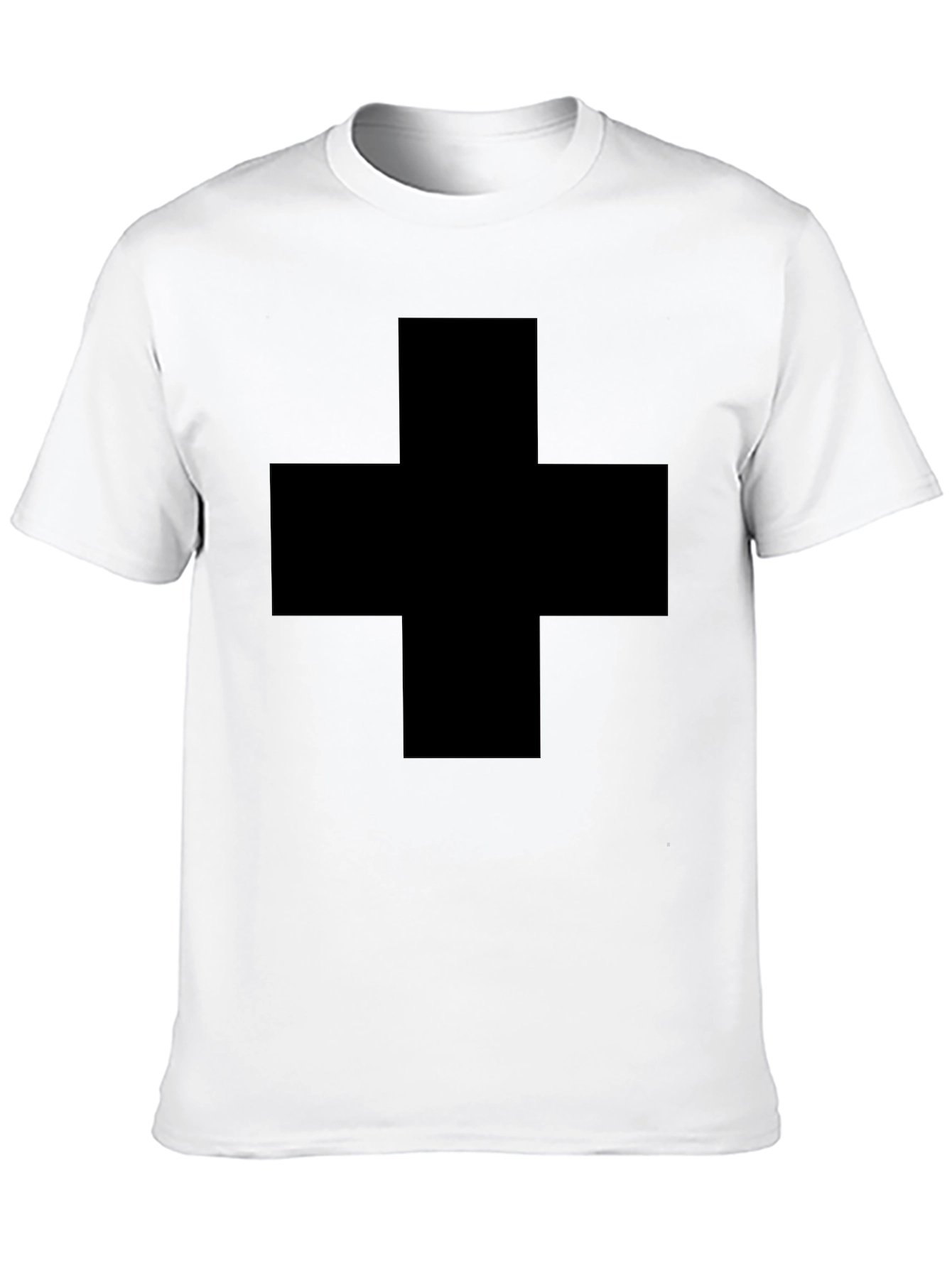 Bold Black Plus Sign Graphic Tee - Unisex