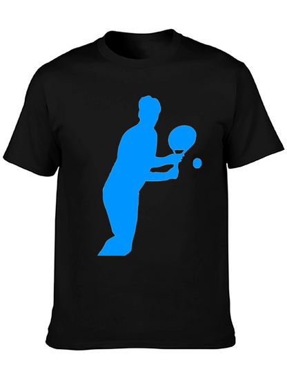 Ping Pong Player Graphic Tee - Black