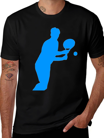 Ping Pong Player Graphic Tee - Black
