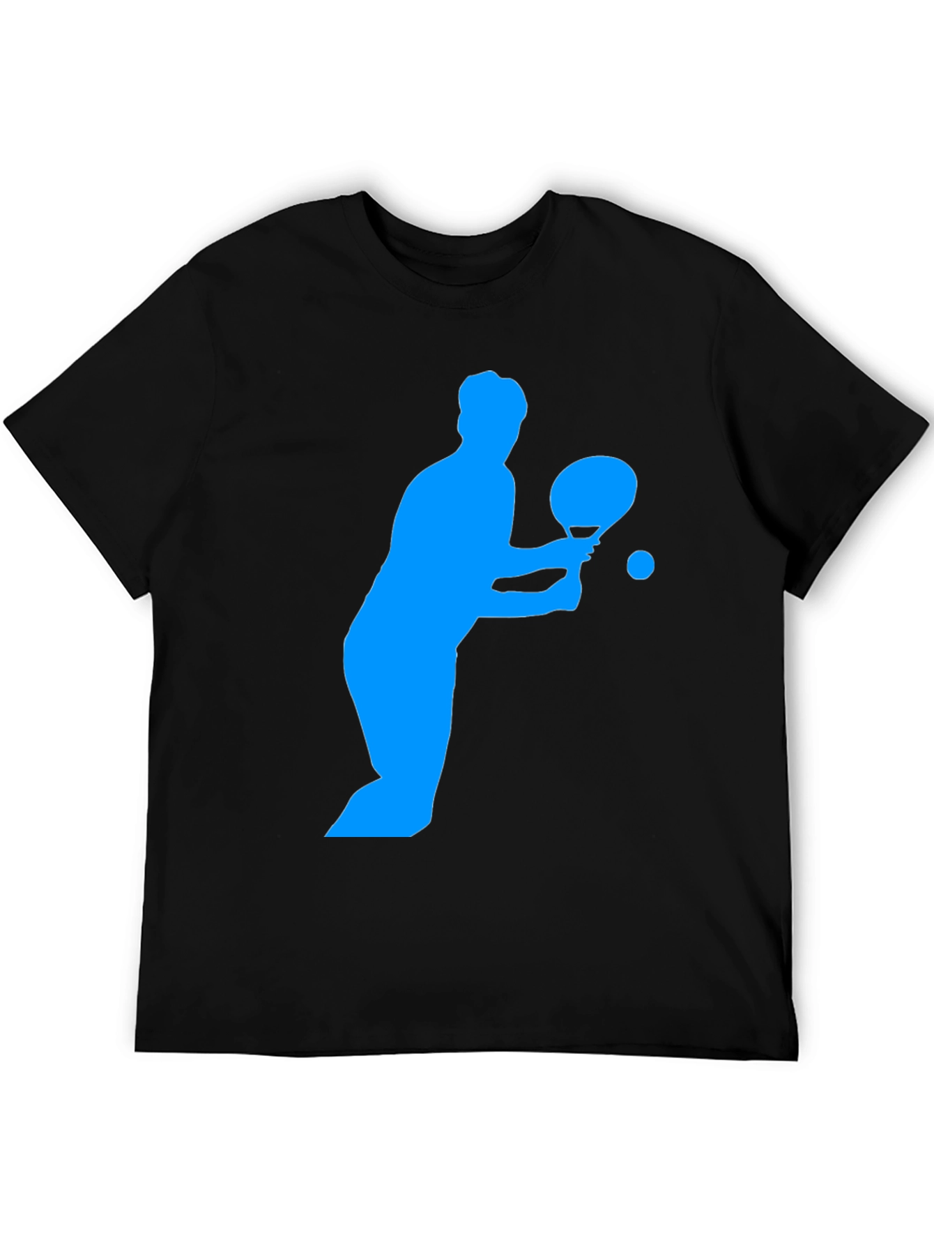Ping Pong Player Graphic Tee - Black
