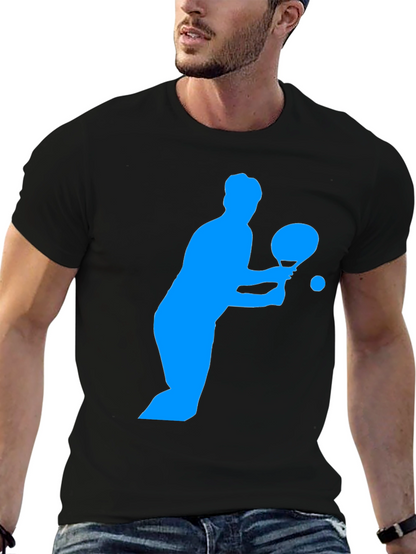 Ping Pong Player Graphic Tee - Black