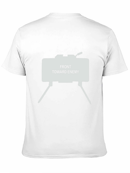 Front Toward Enemy Graphic Tee - Black Cotton T-Shirt