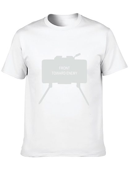 Front Toward Enemy Graphic Tee - Black Cotton T-Shirt