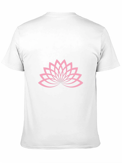 Lotus Blossom Graphic Tee - Black Cotton T-Shirt