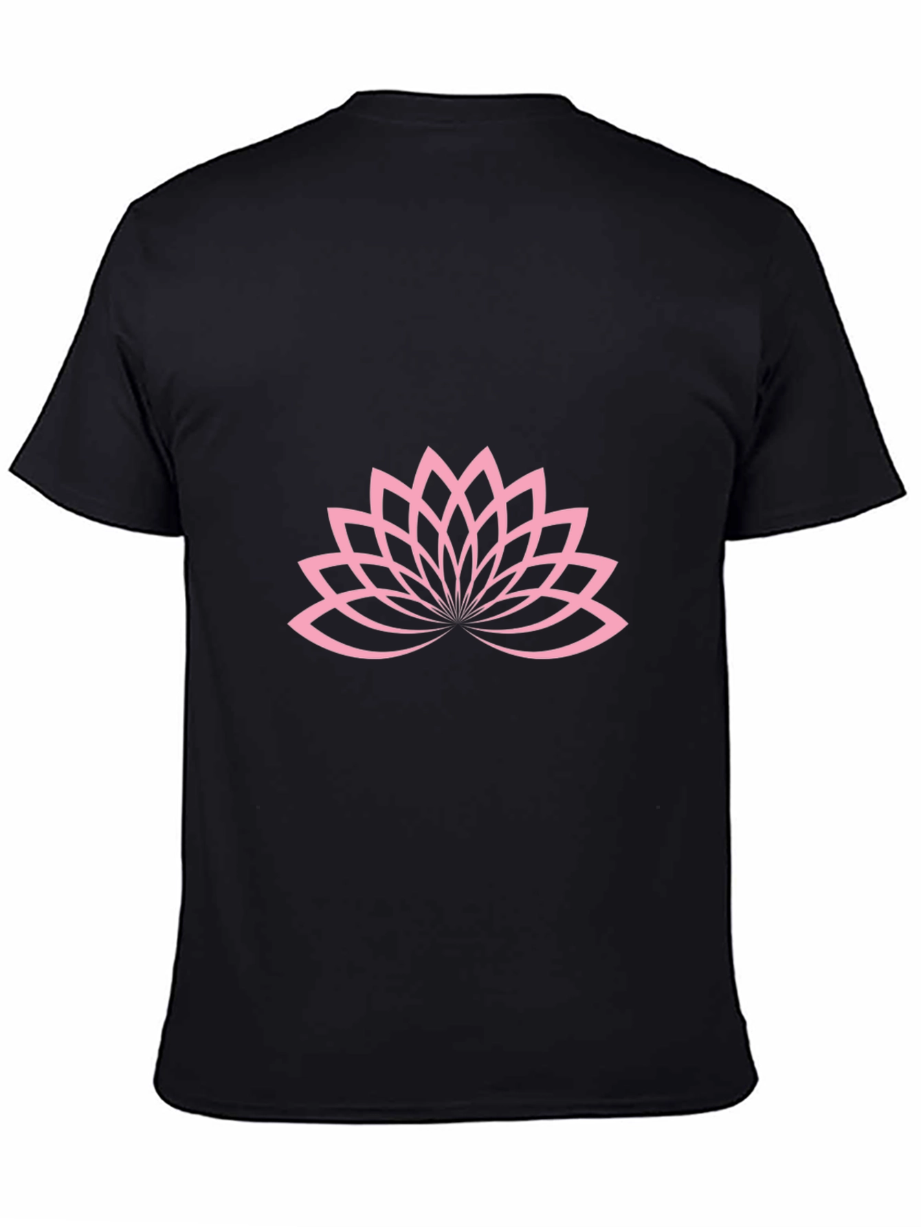 Lotus Blossom Graphic Tee - Black Cotton T-Shirt