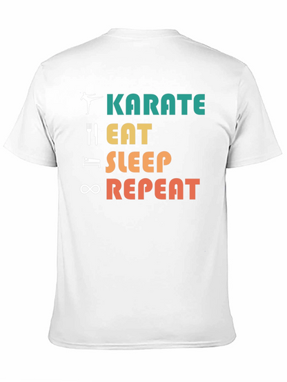 Karate Eat Sleep Repeat T-Shirt Martial Arts Tee