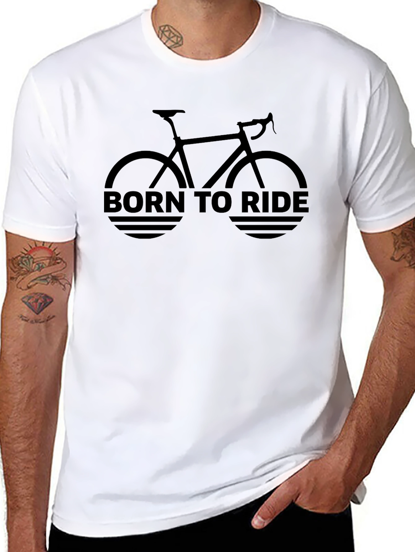 Born to Ride Bicycle Graphic T-Shirt