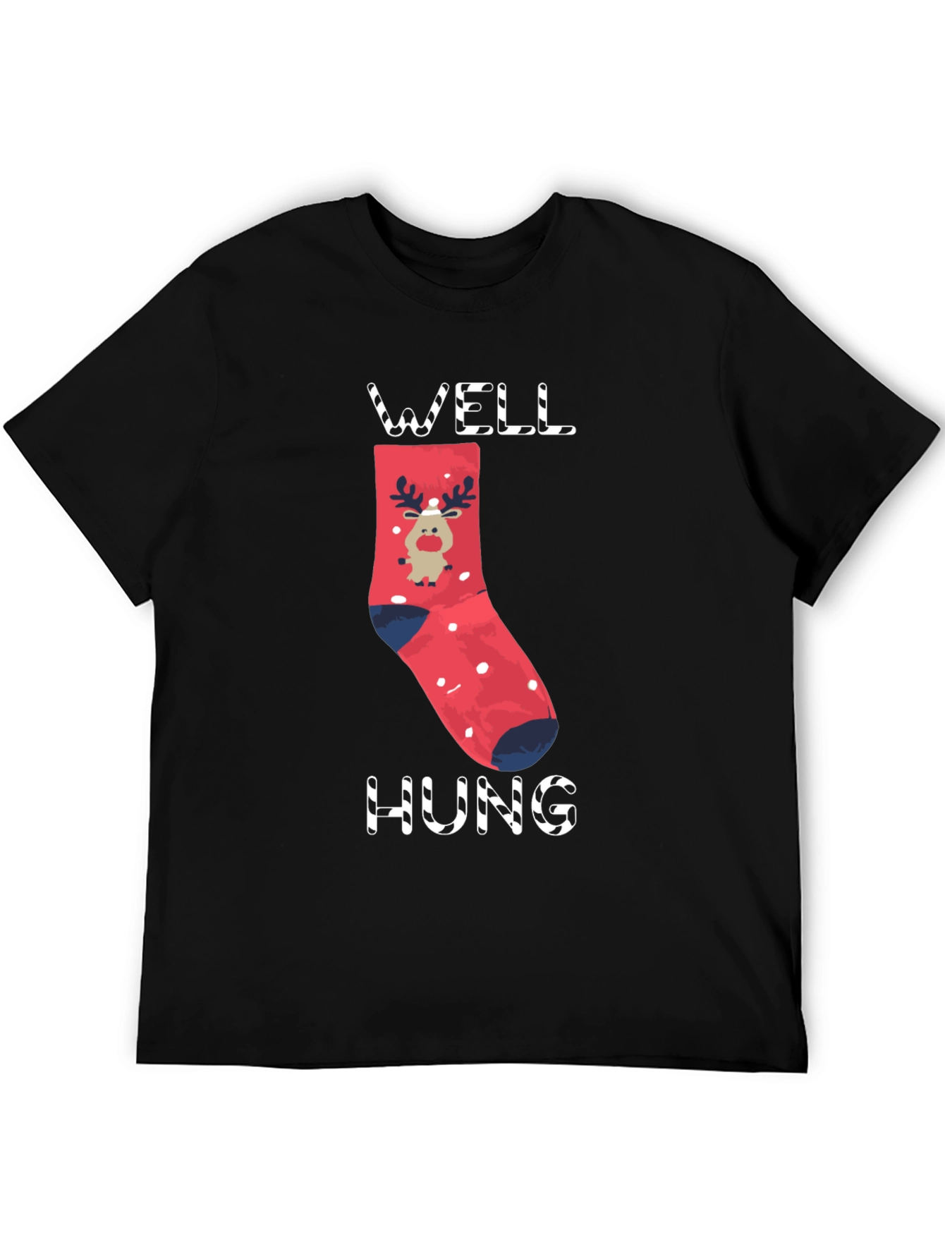 Well Hung Christmas Reindeer Holiday T-Shirt