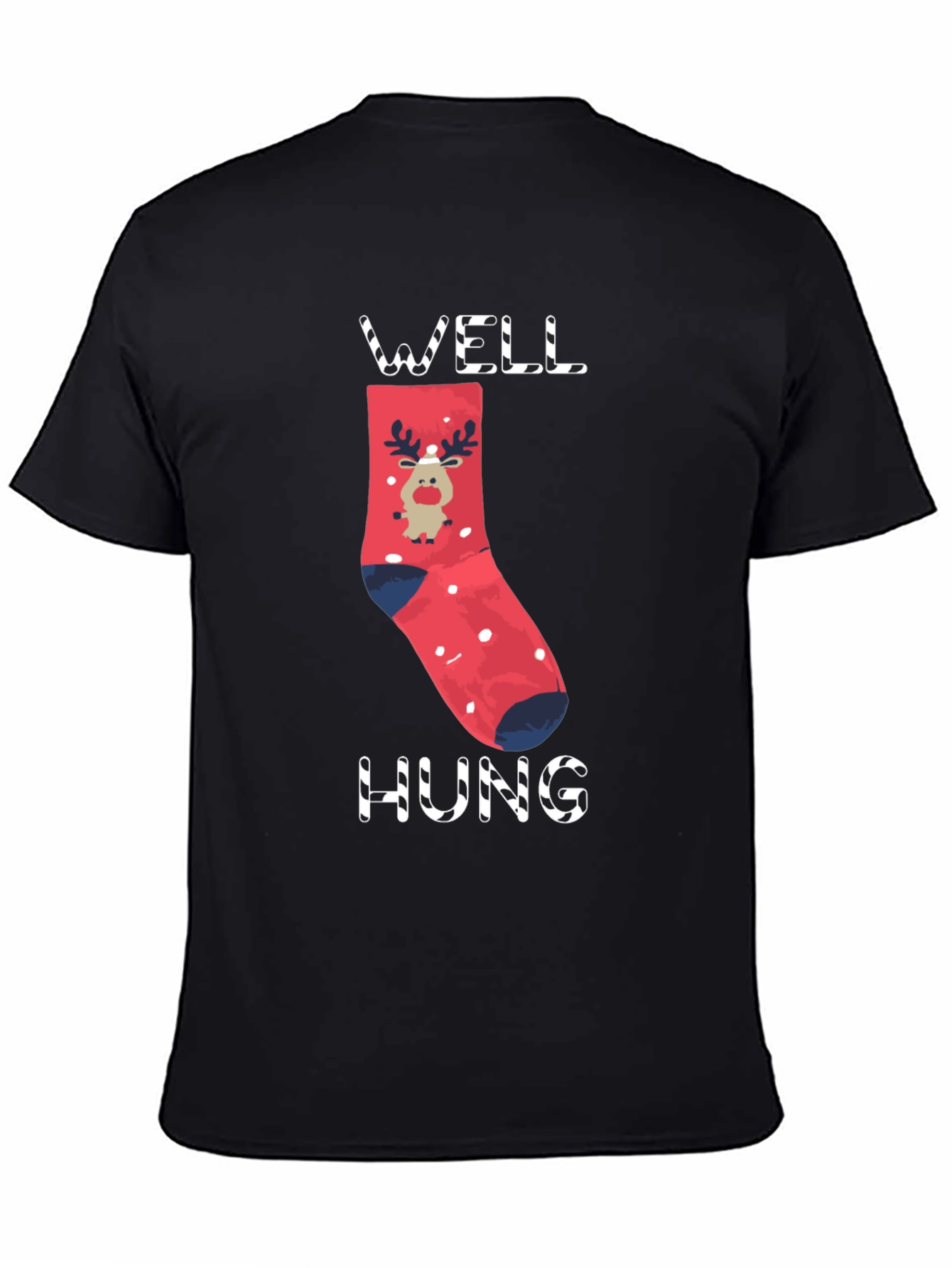 Well Hung Christmas Reindeer Holiday T-Shirt