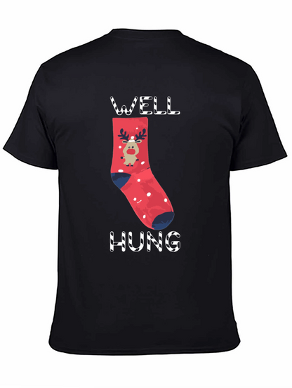Well Hung Christmas Reindeer Holiday T-Shirt