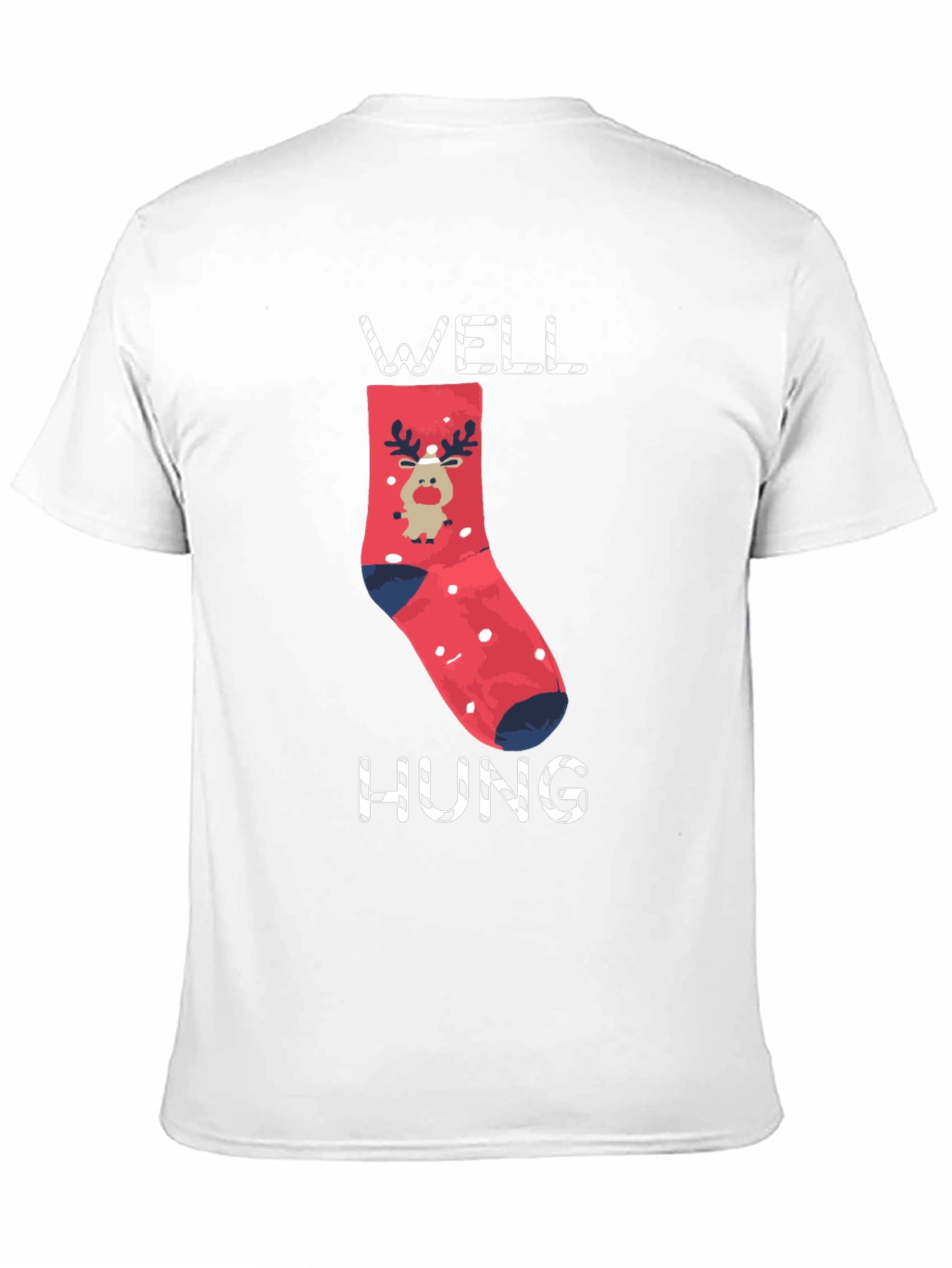 Well Hung Christmas Reindeer Holiday T-Shirt