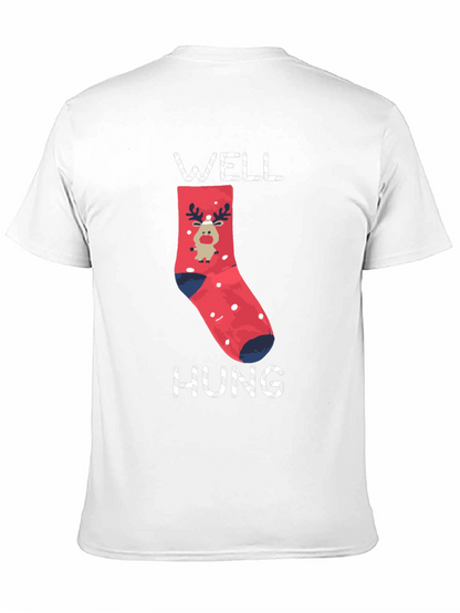 Well Hung Christmas Reindeer Holiday T-Shirt
