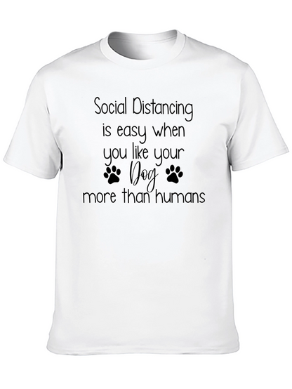 Social Distancing Dog Lover T-Shirt - Black