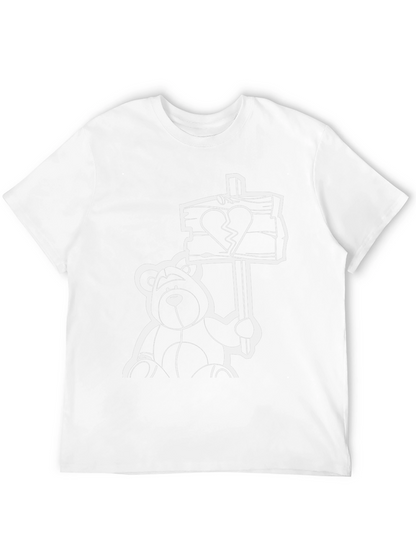 Heartbroken Bear Graphic Tee - Black T-Shirt