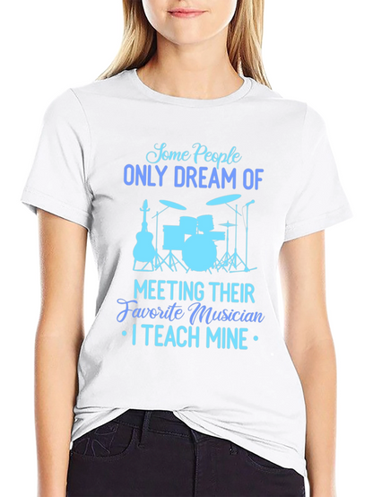 Musician Teacher Graphic Tee - Black Cotton T-Shirt