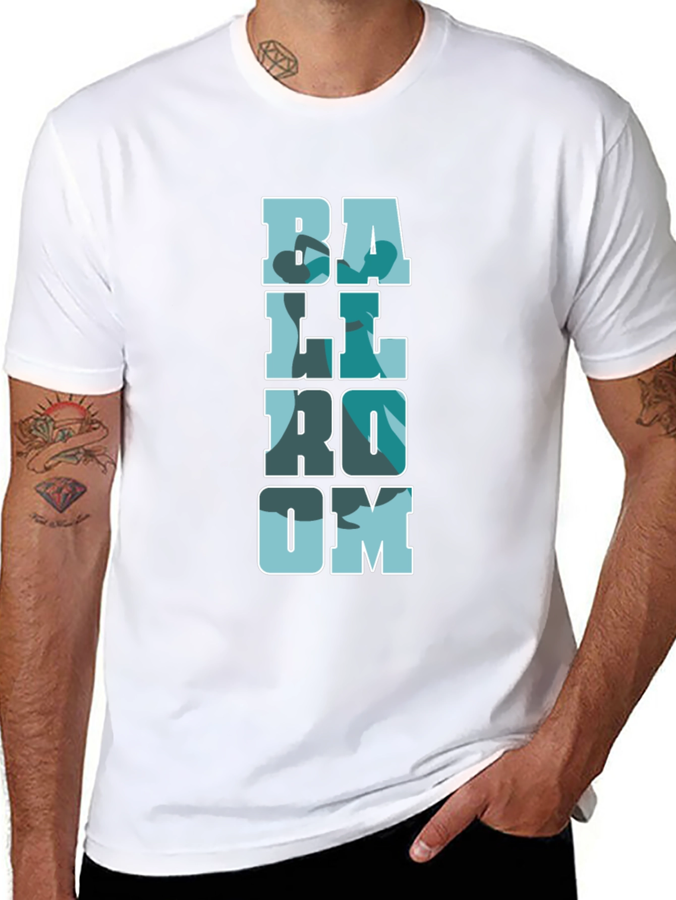 Ballroom Camo Print Black T-Shirt