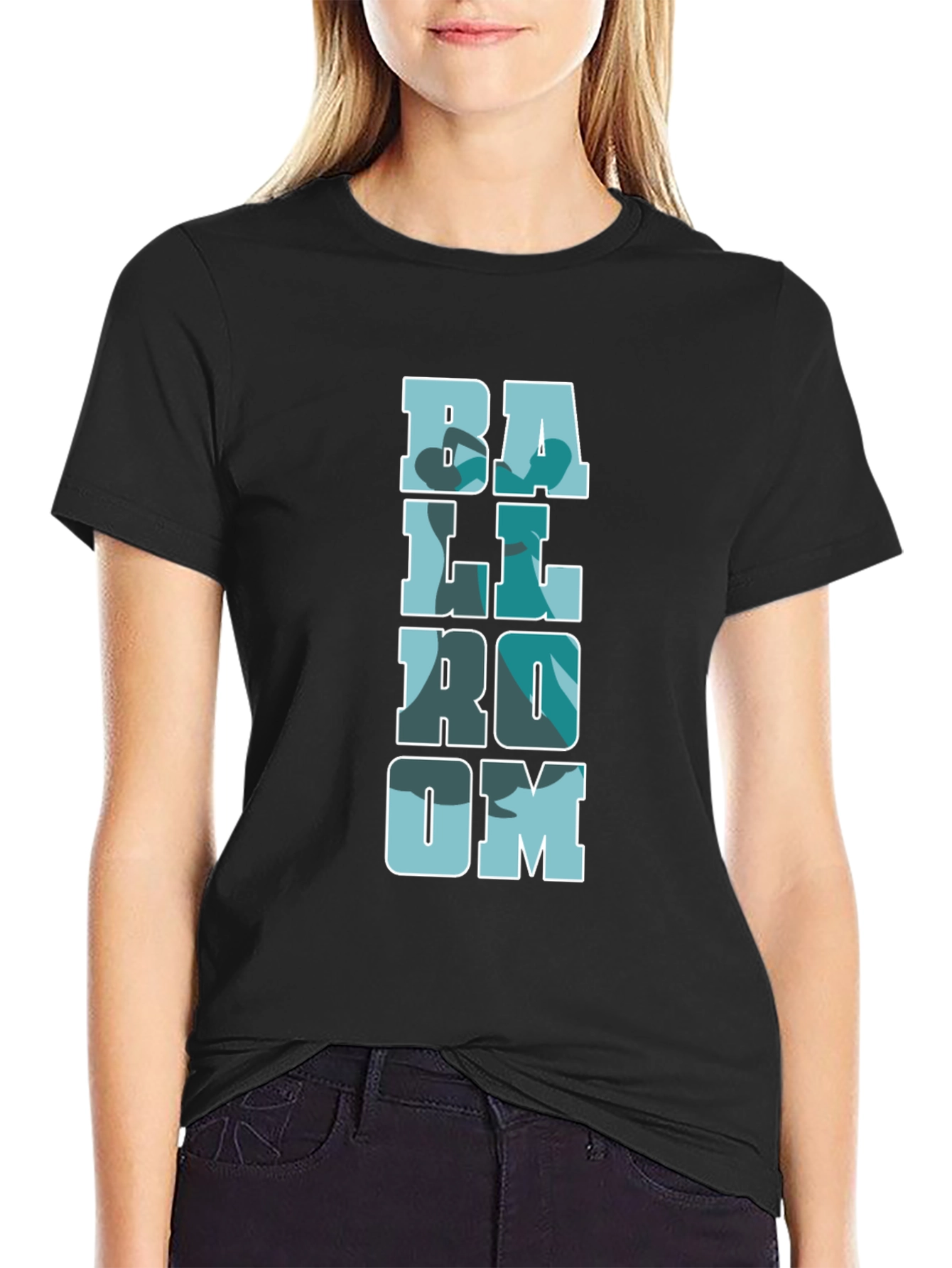 Ballroom Camo Print Black T-Shirt