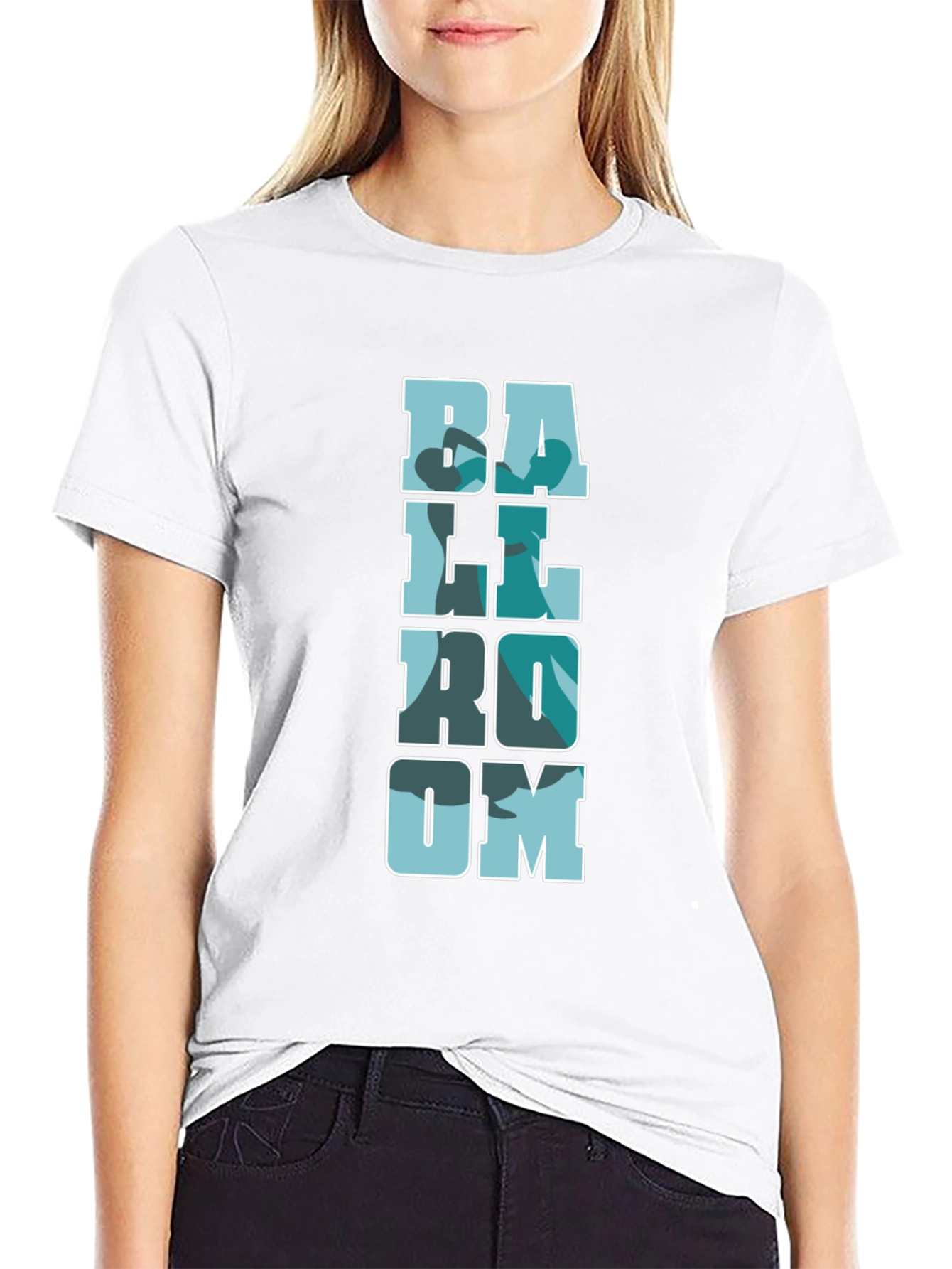 Ballroom Camo Print Black T-Shirt