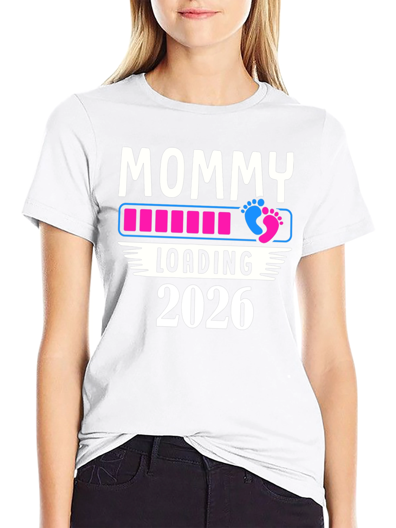 Mommy Loading 2026 T-Shirt Pregnancy Announcement