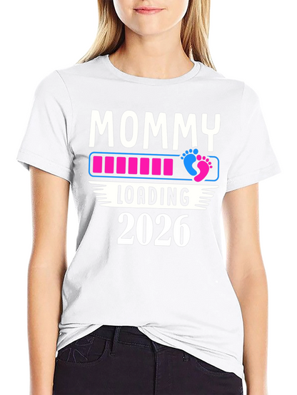 Mommy Loading 2026 T-Shirt Pregnancy Announcement