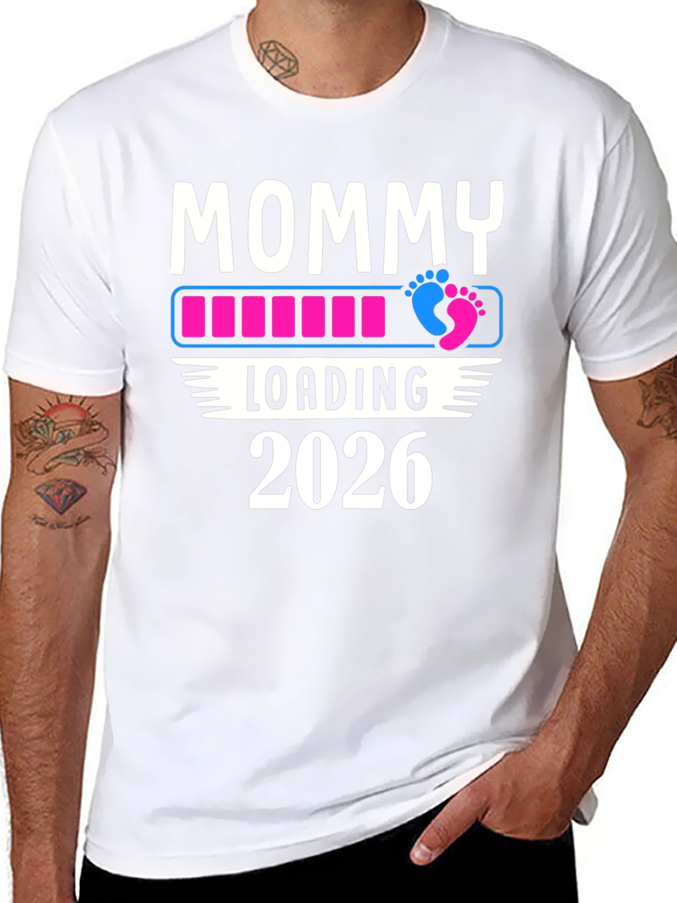 Mommy Loading 2026 T-Shirt Pregnancy Announcement