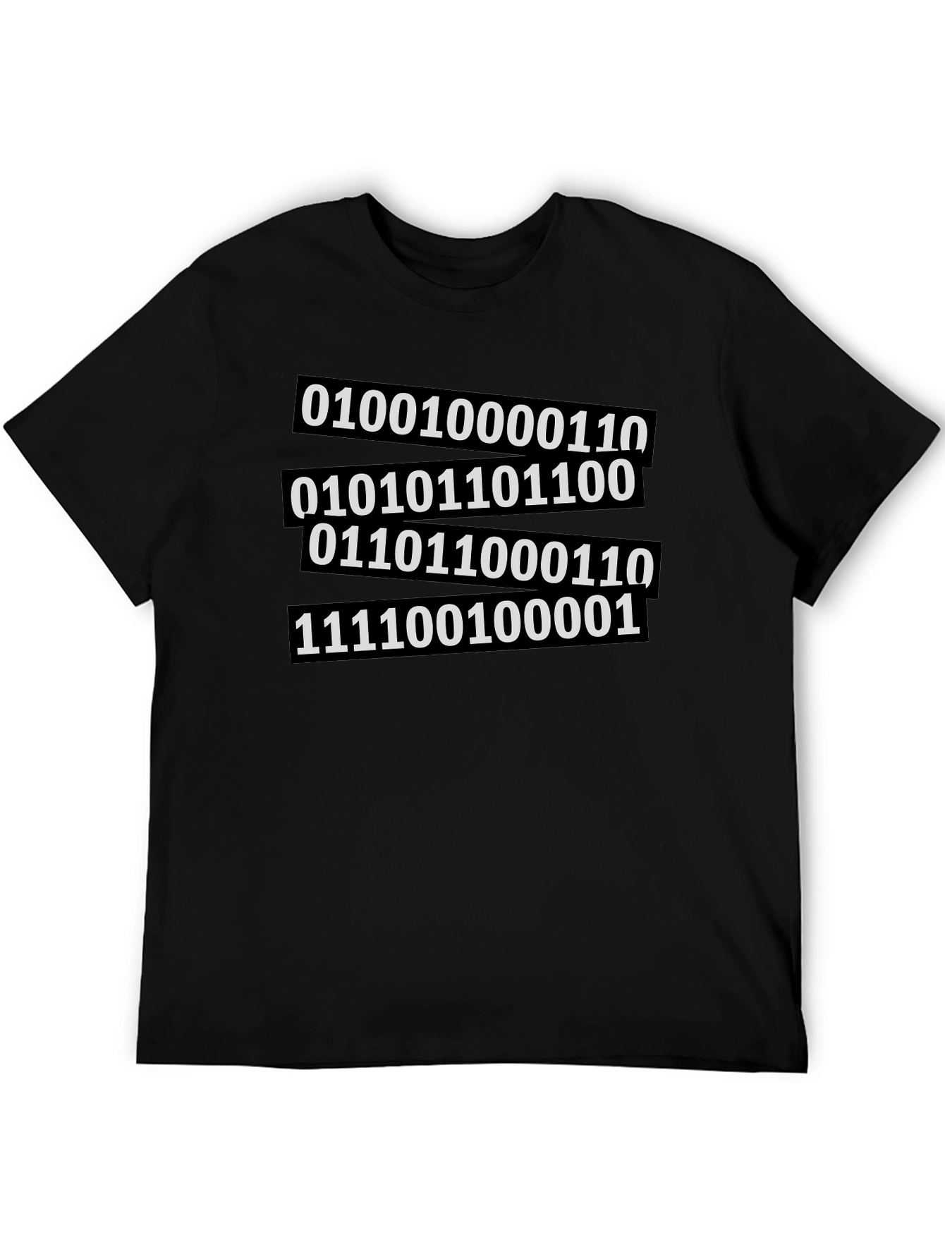 Binary Code Graphic Tee - Black