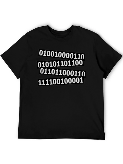 Binary Code Graphic Tee - Black