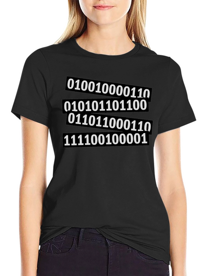 Binary Code Graphic Tee - Black