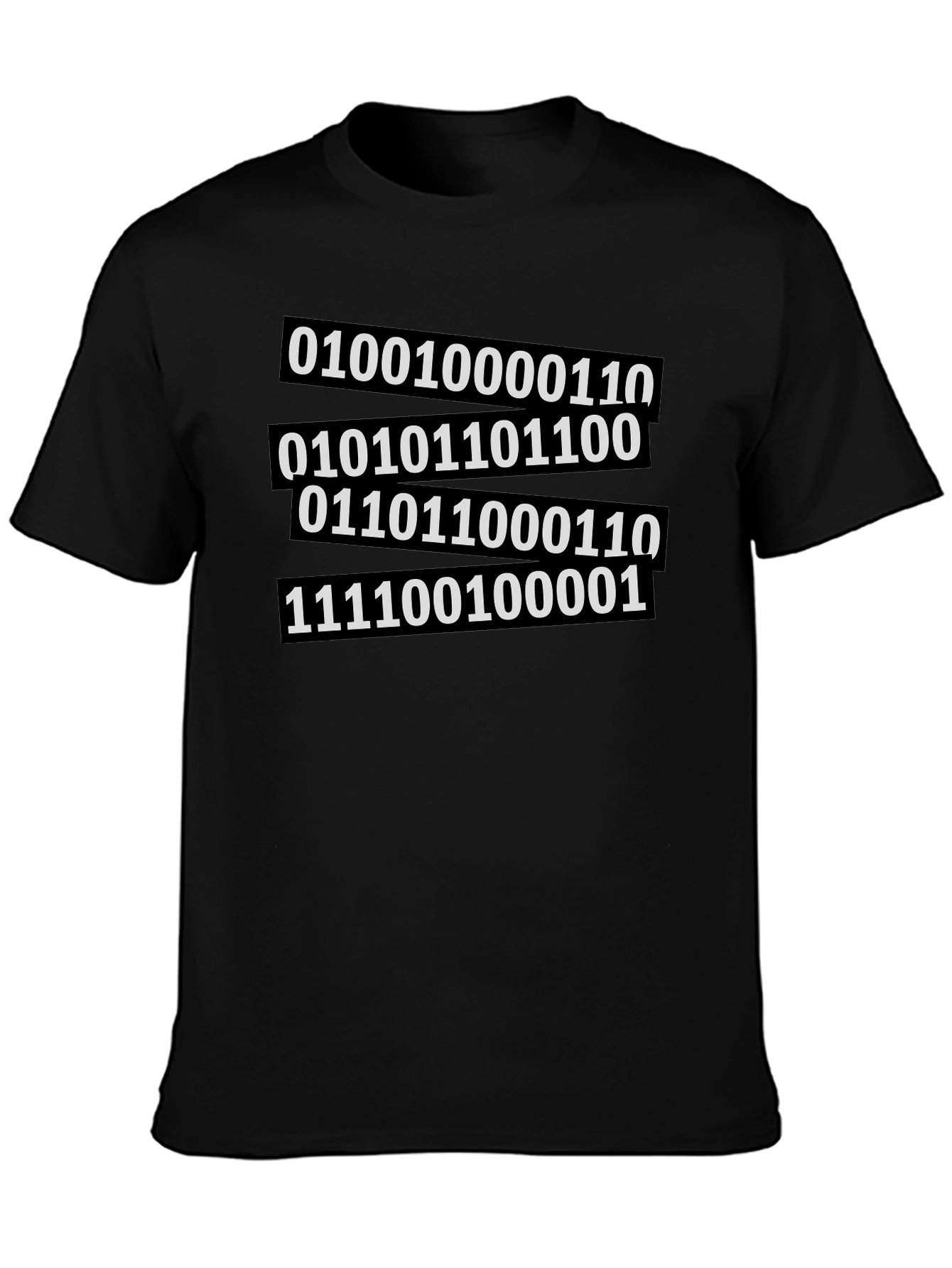 Binary Code Graphic Tee - Black