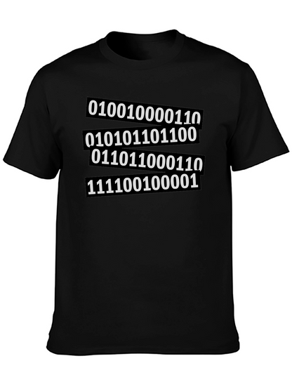Binary Code Graphic Tee - Black