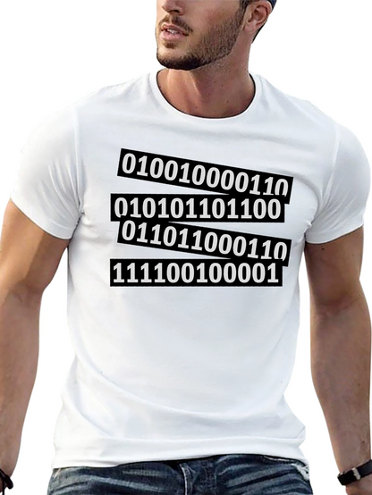 Binary Code Graphic Tee - Black