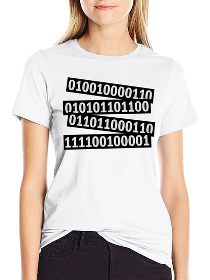Binary Code Graphic Tee - Black