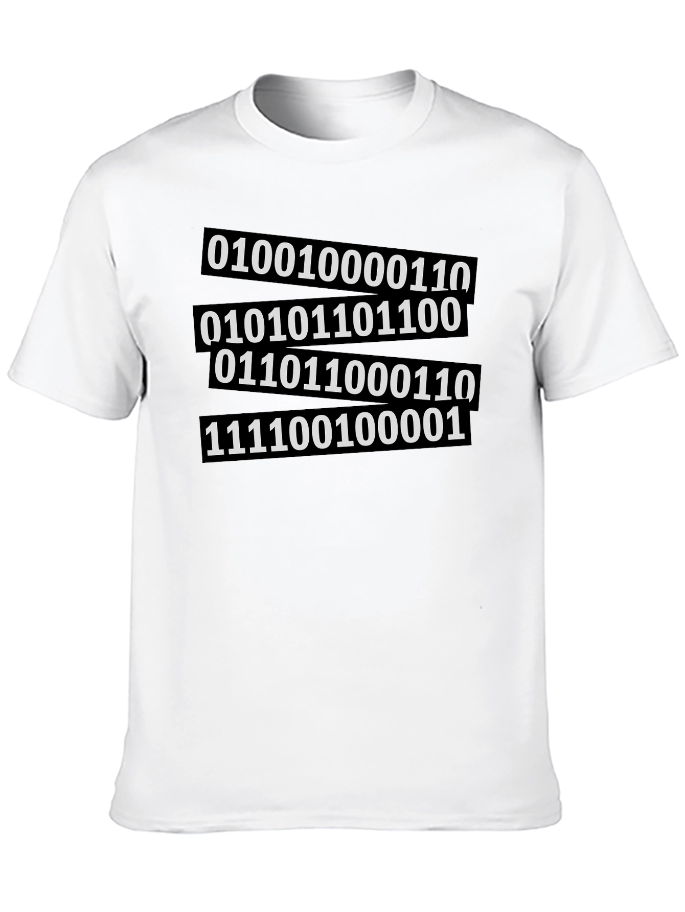 Binary Code Graphic Tee - Black