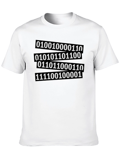Binary Code Graphic Tee - Black