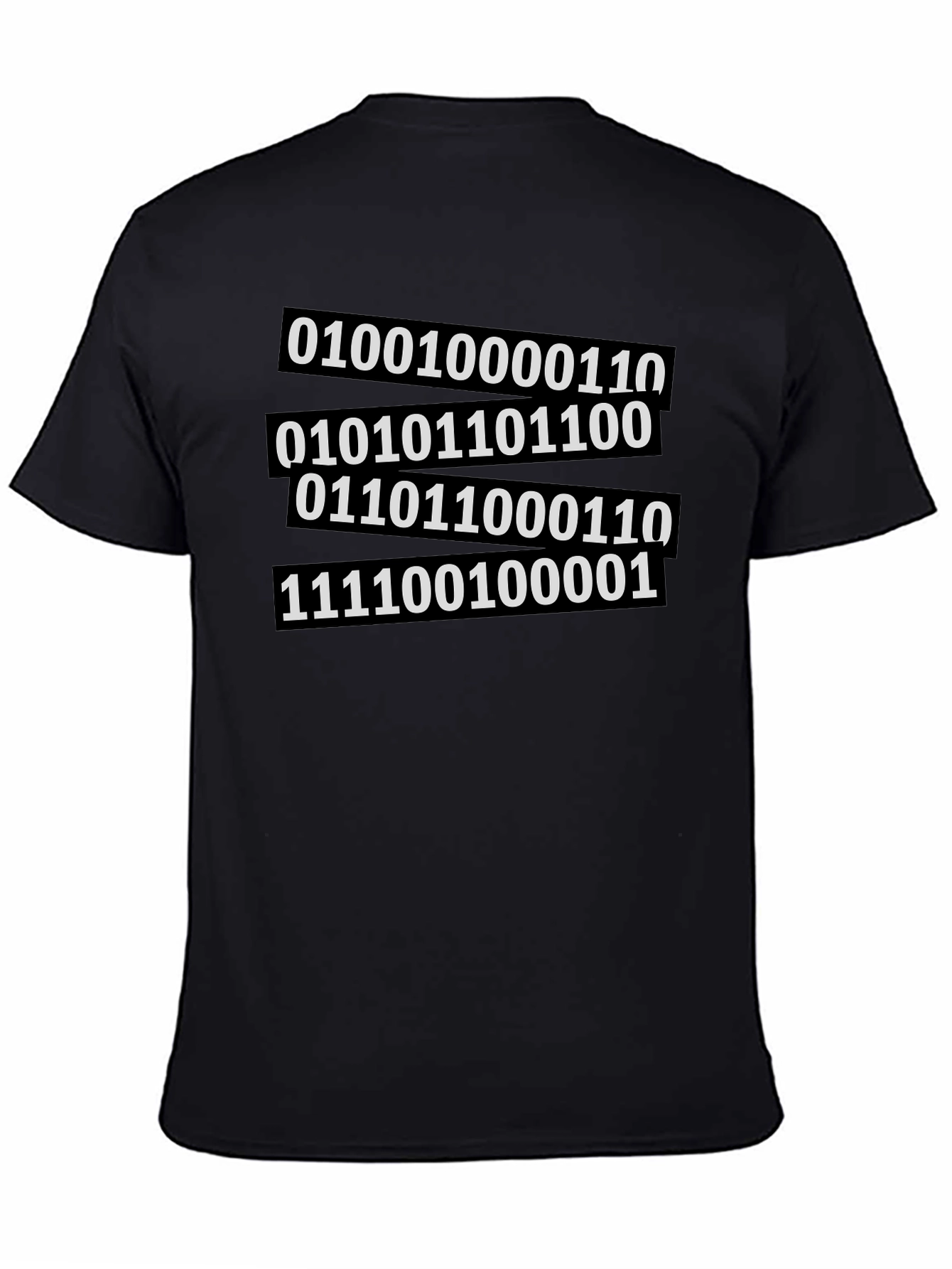 Binary Code Graphic Tee - Black