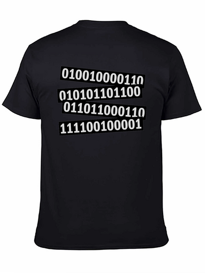 Binary Code Graphic Tee - Black