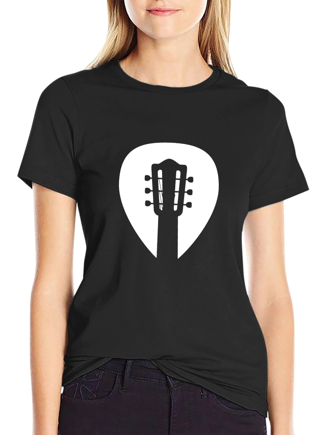 Guitar Pick Graphic Tee - Classic Black