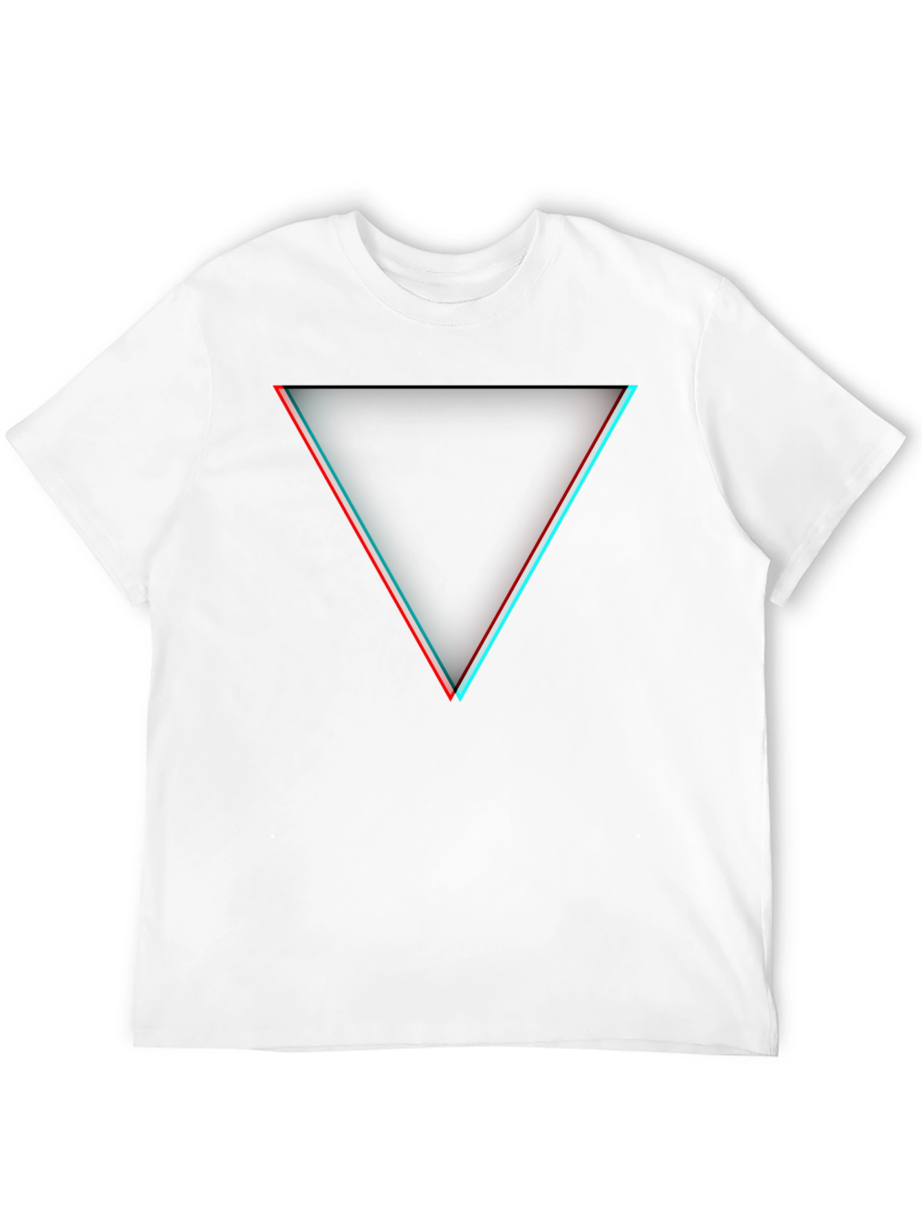 Modern Triangle Graphic Tee - Black Cotton Blend Shirt