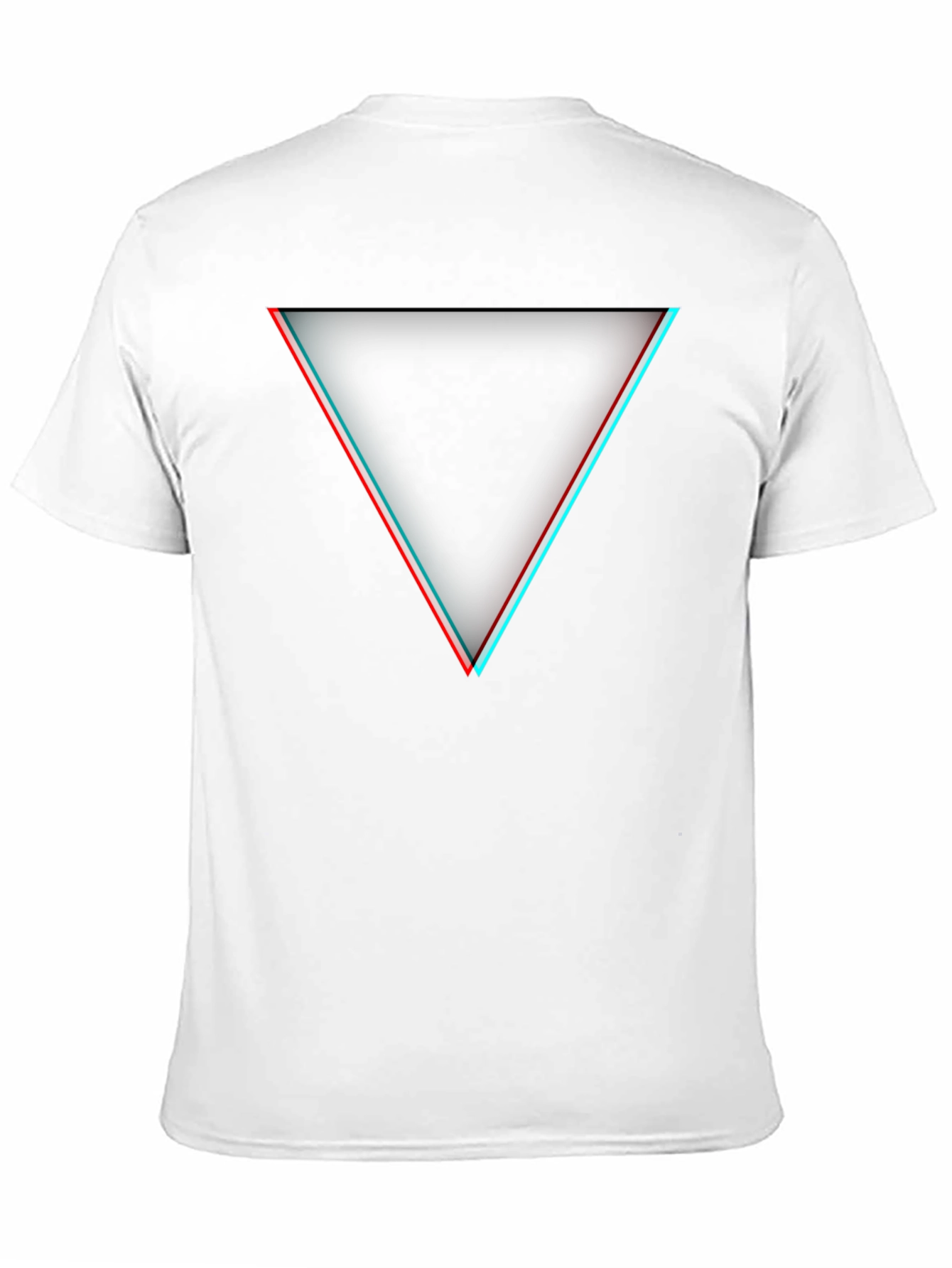 Modern Triangle Graphic Tee - Black Cotton Blend Shirt